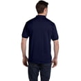 thumbnail image 2 of Hanes Cotton-Blend Men`s Jersey Polo, M, Navy, 2 of 7