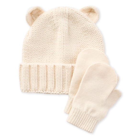 Ensemble 2 pièces avec tuque et mitaines George pour petites filles
