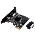 thumbnail image 3 of Baohd PCIE to USB3.0 Expansion Card Port Adapting Tool Connection Converter Type-c SATA 15pin Adapter Cards Desktop Accessories Half Hegith Size, 3 of 8