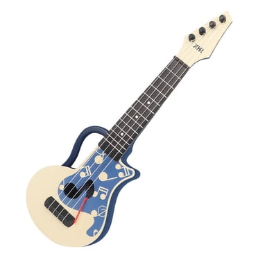 RXIRUCGD Guitare Jouet 17 Pouces pour Enfants Filles Garçons, Mini Guitare Ukulélé pour Tout-Petits avec 4 Cordes Garde les Tons Peut Jouer pour Enfants de 3, 4, 5, 6, 7 Ans Instruments de Musique Jouets Éducatifs pour Débutant (Bleu)