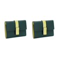 thumbnail image 2 of pitrice Leather Women Purse Rectangular Trifold for Zipper Hasp Stylish Card Holder Photo Folder Wallet Notecase Birthday Gift Green 2Set, 2 of 6