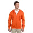 thumbnail image 2 of Jerzees Adult NuBlend Full Zip Hooded Sweatshirt, S, Safety Orange, 2 of 4