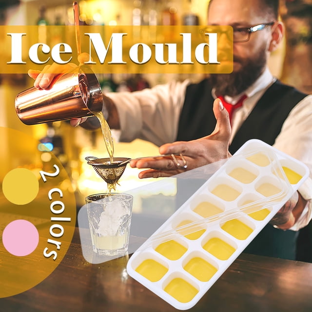 Vaidha The Ice Cubes Tray With Lid With 14 Ice Cubes Can Be Flexibly Stacked