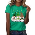 thumbnail image 1 of QIPOPIQ T-Shirts à Manches Courtes pour Femmes à Col Rond T-Shirts de la Saint-Patrick T-Shirt Shamrock T-Shirt Vert T-Shirt T-Shirts de la Saint-Patrick Tee Hauts Imprimés T-Shirts des Fêtes T-Shirts Graphiques Aubaines, 1 of 4