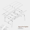 thumbnail image 3 of Large Dining Table for 6-8 People, 70.87 Inch Rectangle Dining Room Table with Wooden Tabletop, Modern Industrial Dinner Table with Strong Metal Legs for Living Room, Kitchen, 3 of 7