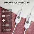 thumbnail image 2 of Ourlova King Size Electric Blanket with Dual Controls Velvet Soft Fast Heating Blankets 4 Heat Settings and 10H Auto Off Machine Washable ETL Certified 90×100 Inch Pink, 2 of 8