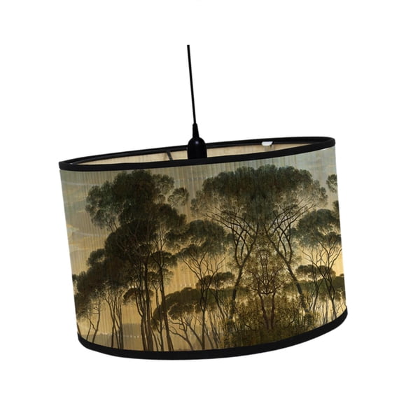 Milaget Drum Print Lamp Shade Chandelier Lamp Cover Handmade Drum Shaped Lamp Shades for D