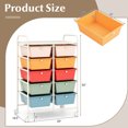 thumbnail image 3 of Gymax 10-Drawer Rolling Storage Cart Tools Scrapbook Paper Organizer on Wheels Macaron, 3 of 10