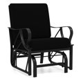 thumbnail image 1 of Patiojoy Outdoor Glider Chair Smooth Rocking Single Chair w/ Thick Cushions & Heavy-Duty Metal Frame Black, 1 of 9