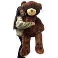 thumbnail image 1 of Giant 5 Foot Teddy Bear 60 Inch Soft Brown Oversized Big Plush Teddybear, 1 of 10