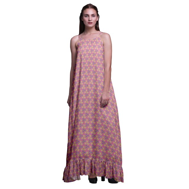 Bimba Rose Pâle3 Papillons Bretelles Spaghetti Nuisette pour Femmes Chemise de Nuit pour Dames Tenue de Nuit Robe de Sommeil d'Allaitement X-Small