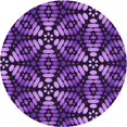 thumbnail image 1 of Ahgly Company Machine Washable Indoor Square Transitional Purple Area Rugs, 3' Square, 1 of 7