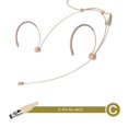 thumbnail image 1 of Bgsha Beige Double Earhook Headset Mic Headworn Microphone 3.5mm 3 Pin 4 Pin XLR Plug, 1 of 9