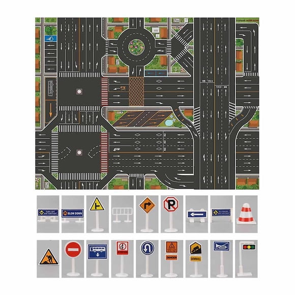 Car Play Mat City Town And Parking Lot For Kids Toys Cars Matchbox Road Great Gift Idea For Boys Girls Ages 3