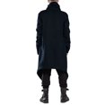 thumbnail image 2 of Faithtur Men's Cloak Trench Coat, Solid Color Long Sleeve High Neck Punk Shawl Draped Cardigans for Autumn Winter, 2 of 3