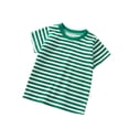 thumbnail image 1 of Zpanxa T-Shirts pour Tout-Petites Fille, Imprimé à Rayures Stylé, Col Rond, Haut Estival Décontracté en Coton, 4 Ans, 1 of 2