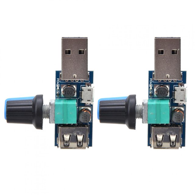 Module de Commutation de Ventilateur USB, Réglage du Volume d'Air du Régulateur de Vitesse du Ventilateur DC4-12V 5W 2pcs pour un Usage Domestique