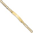 thumbnail image 1 of 14k Flat Figaro Link ID Bracelet (Weight: 8.56 Grams, Length: 8 Inches), 1 of 3