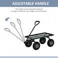 thumbnail image 4 of Outsunny Chariot de Jardin Robuste, Capacité de 330 Lb, Noir, 4 of 9