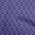 thumbnail image 1 of oneOone Velvet Medium Blue Fabric Kalamkari Craft Projects Decor Fabric Printed By The Yard 58 Inch Wide, 1 of 5