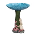 thumbnail image 3 of Antique Resin Birdbath Ornament Garden For Patio Yard Desktop Display, 3 of 8