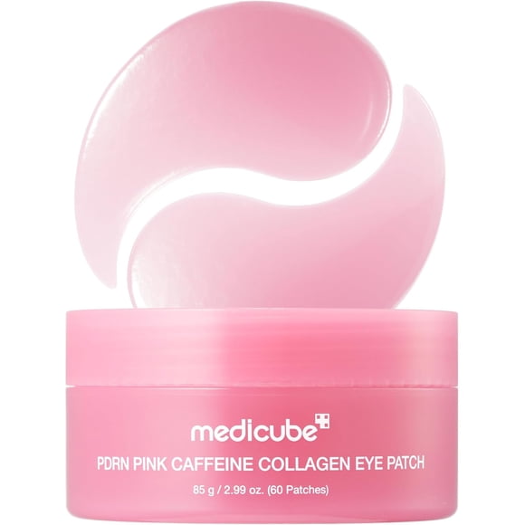 medicube PDRN Patch pour les Yeux au Collagène à la Caféine / Patchs pour les Yeux en Gel pour l'Apparence des Cernes, Poches sous les Yeux / Raffermissant, Soin Anti-âge avec Rétinol, Collagène / Soins de la Peau Coréens / 30 Paires
