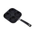 thumbnail image 2 of 4-Hole Nonstick Pancake and Burger Frying Pan, Cast Iron Griddle for Breakfast, Even Heat Distribution, Easy Clean, Ergonomic Handle, 2 of 4