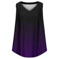 thumbnail image 4 of Plebaso Womens Tank Tops V Neck Gradient Lightweight Eyelet Shirts Flowy Loose Summer Sleeveless Blouses, 4 of 7