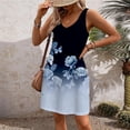 thumbnail image 4 of Pisexur Robes d'Été pour Femmes 2024 Plage Décontractées Sans Manches Robe Midi Imprimé Floral Débardeur Ample Robe Soleil avec Poche P-2TG, 4 of 6