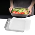 thumbnail image 3 of Wchiuoe Food Storage Box,Stainless Steel Baking Tray Deep Flat Non Stick Baking Pan Food Storage Box with Cover,Non Stick Tray, 3 of 9