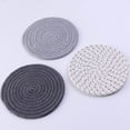 thumbnail image 4 of Vaidha Potholders Set Trivets Set Cotton Thread Weave Hot Pot Holders Set (Set Of 3) Stylish , Hot Mats,Spoon For Cooking And Baking By Diameter 7 Inches, 4 of 5