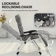 thumbnail image 4 of Outsunny Reclining Zero Gravity Chair with Adjustable Backrest, Dark Grey, 4 of 10