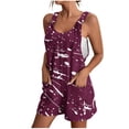 thumbnail image 1 of Penkiiy Combinaison Sans Manches pour Femme, Bourgogne, Taille 2TG, 1 of 6