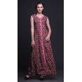 thumbnail image 2 of Bimba Robe Longue Décontractée à Imprimé Floral pour Femme, Col en V, Sans Manches, Fente avant, Style Bohème - Xxx-Grand, 2 of 5