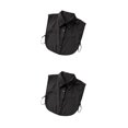 thumbnail image 4 of QualitChoice Design Simple Couleur Unie Faux Col Mode Formelle Chiffon Faux Demi-Chemise Décoratif Détachable Col Rabattu Décoration de Vêtements Noir Point 2 Pcs, 4 of 6