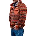 thumbnail image 4 of Men‘s Winter Fleece Pullover Sweatshirt Jacket Button Collar Warm Sweater Coat, 4 of 6