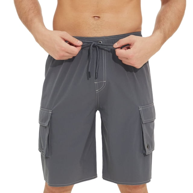 ohmzyzo Mens Swim Trunks Quick Dry Stretch Swim Shorts Mesh Lining Bathing Suits Swimwear Beach Shorts with Pockets