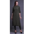 thumbnail image 2 of Bimba Robes Tuniques Droites Imprimées à Boutons pour Femmes Kurti X-Small, 2 of 6
