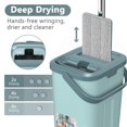 thumbnail image 4 of Aifacay Floor Mop and Bucket Set, Hands-Free Squeeze Flat Mop Bucket System 4 Reusable Microfiber Pads, 57.8'' Stainless Steel Long Handle Floor Cleaner Mops for Hardwoo, 4 of 6