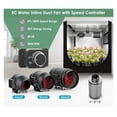 thumbnail image 2 of Quiet EC Motor 4 Inch Inline Duct Fan With Speed Controller Ventilation Exhaust Fan For Hydroponics Growing Indoor Tents ,Fast Wind Speed, 2 of 6