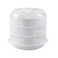 thumbnail image 2 of DOLITY Microwave Heater Steamer Kitchen Heater Steamer Microwave Cookware Steamer three layer, 2 of 9
