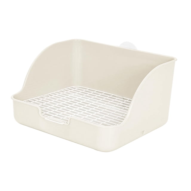 Tachiuwa Rabbit , Pet Pan, Rectangular Easy to Install, Small Animal Litter, Bedding Cage White