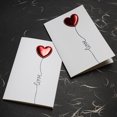 thumbnail image 4 of Faux Leather Love Invitation Greeting Card Postcard Wedding Valentines Day Gift, 4 of 9
