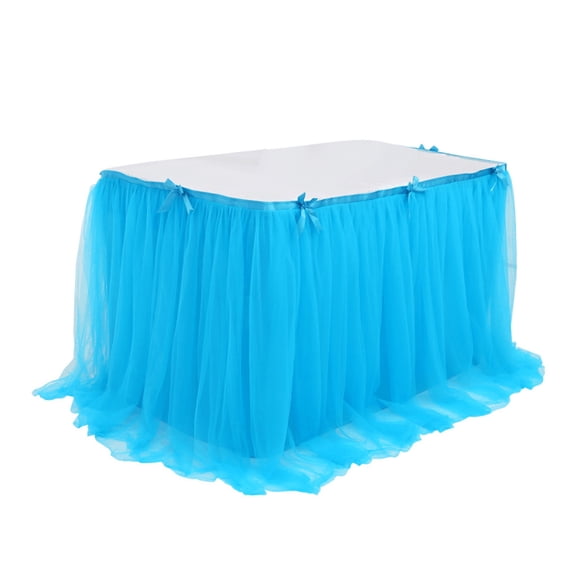 TIELUTT Jupe de Table Mariage Anniversaire Fête Dessert Décoration de Table Jupe de Table Housse de Table en Spandex Table pour Table de 8 Pi Jupe de Table Pliante Nappe Légère à Carreaux Rouleau de Nappe