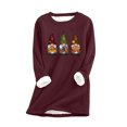 thumbnail image 2 of Hauts pour Femmes Mode Féminine Décontractée Blouses et Chemises à Manches Longues Col Rond Chandail en Molleton Col Rond d'Halloween en Liquidation, 2 of 3