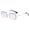 Blue Pink, variant on Rectangular Rimless Sunglasses Tinted Lens Clear Vintage Frameless Glasses - Blue