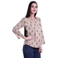 thumbnail image 3 of Moomaya Printed Button Placket Full Sleeve Top Round Neck WoMen's Casual Summer Tunic, 3 of 5