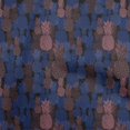 thumbnail image 1 of oneOone Rayon Dark Blue Fabric Pineapple Sewing Craft Projects Fabric Prints By Yard 56 Inch Wide, 1 of 5