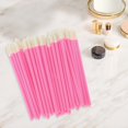 thumbnail image 5 of Unique Bargains 50 Pcs Disposable Solid Rod Lip Brush for Vacation Rose Red Plastic Flocking, 5 of 5