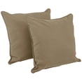 thumbnail image 1 of 25-inch Double-corded Solid Twill Square Floor Pillows with Inserts (Set of 2), Toffee, 1 of 1
